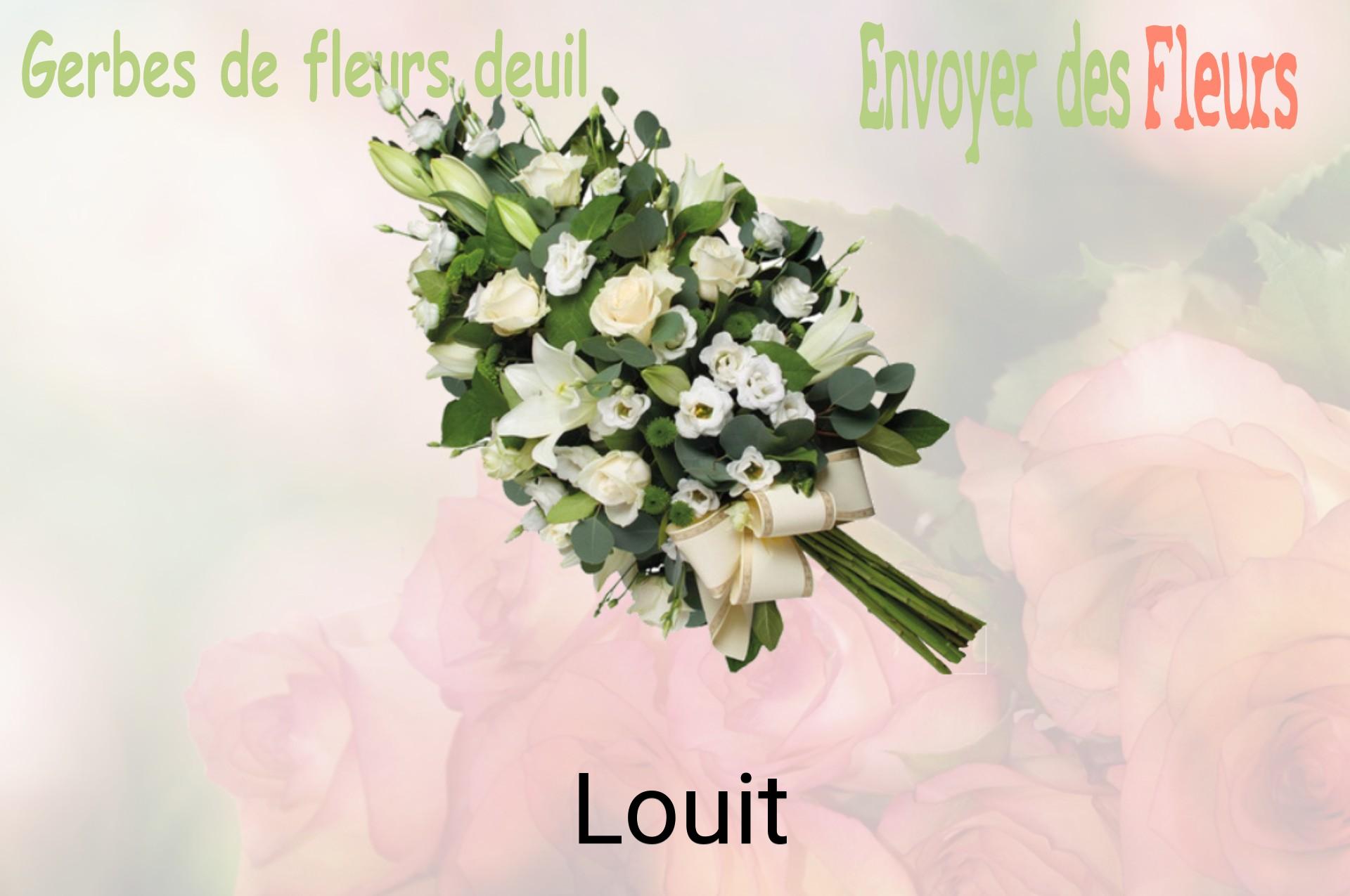 Gerbe de fleurs de deuil livrée à Louit